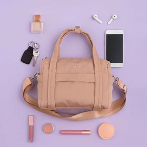 Chic Beige Nylon Tote Bag