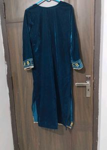 New Unused Premium Crush Velvet Straight Suit