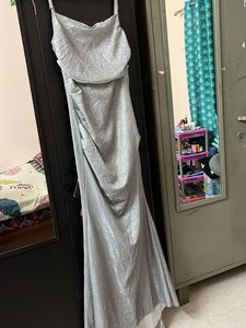Shimmering Silver Party Dress