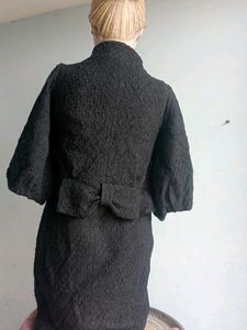 Vintage Black Textured Coat
