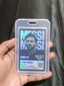 Rare Lionel Messi GOAT India Tour Metal Card