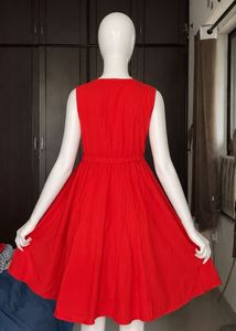 Vibrant Red Sleeveless Mini Dress