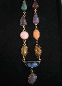 Real Crystal Gemstone Statement Necklace