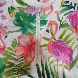 New Kids Flamingo Tropical Swimsuit Set 4 to 6 yrs