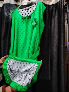 Green Polka Dot Sleeveless Top