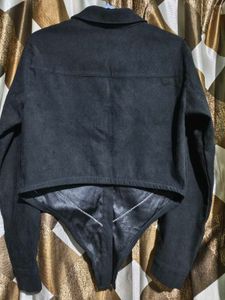 Chic Black Button-Up Bodysuit Top