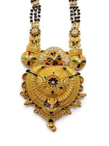Exquisite Gold Mangalsutra with Enamel Work