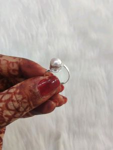 Pure Silver Pearl Ring For Women Nd Girl's