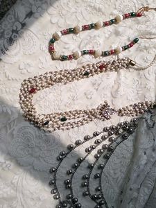 Beautiful Pearl &amp; Bead Necklace Set
