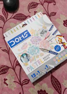 DOMS Brush Pens - Pastel & Metallic Set