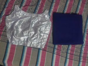 Royal Blue Dress with Silver Stripes