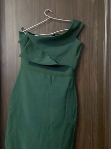 One Shoulder Dress With Chest Detailing