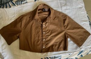 H&amp;M Cotton Boxy Cropped shirt