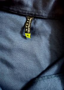 Stylish Navy Blue Polo Neck Top