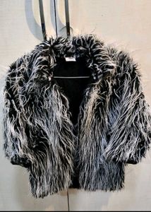 Imported Kids Fur Black & White Jacket