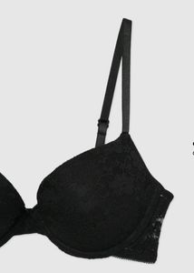 Branded Lace Push Up Bra Ultrablack 32 A
