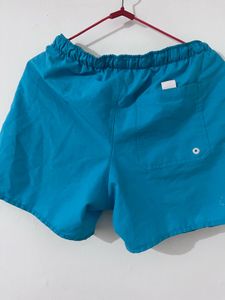 blue shorts