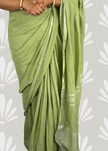 Elegant Green Pre stitched Saree