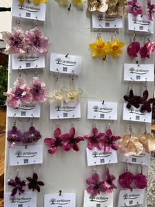 resin flower earring n necklace