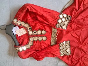 🆕️real Mirror Anarkali with  Duptta