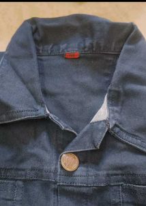 blue denim collared jacket