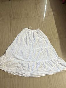 White Tiered Maxi Skirt