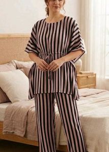 Striped Kimono Kaftan Night dress