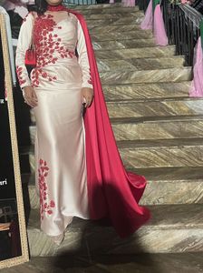 Elegant Formal Gown with Cape