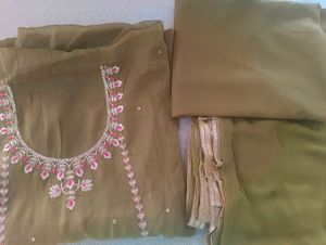 Embroidered dress material