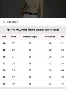 Flying Machine White Bootcut Jeans