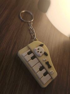 Cute Hello Kitty and Dog Piano Keychain Set of Two