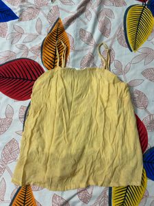 Yellow Spaghetti Strap Top