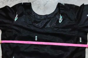 Black Embroidered Kurti with Pant