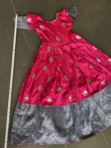 Beautiful Pink Silk Anarkali Gown
