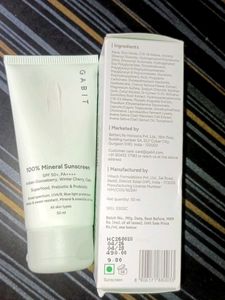 GABIT 100% Mineral Sunscreen SPF 50+ PA ++++