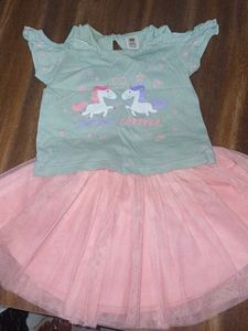Cute Unicorn skirt Set
