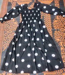 Retro Polka Dot Maxi Dress