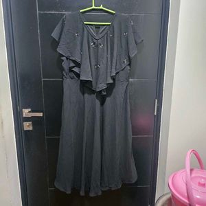 Elegant Black Midi Dress