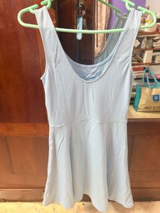 Cute Baby Blue "78" Graphic Dress