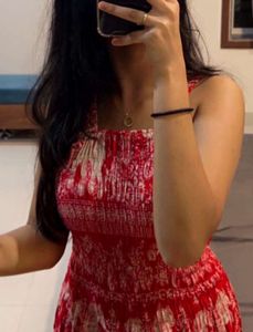 Boho Red Printed Sundress