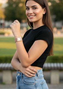 Trendiest  Rose  Gold Beaded Bracelet Watch