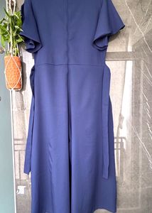 Elegant Navy Blue Embellished Jumpsuit