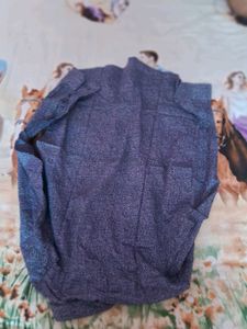 Men's Blue Patterned Dress Shirt
