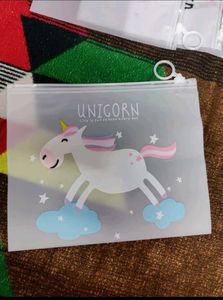 12 Please Of Transperant Unicorn Pouch