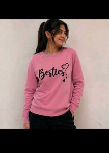 "FREEBIE" 🎀Cute Pink "Besties" Sweatshirt