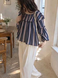 New with tag Striped Ruffle Sleeve Top
