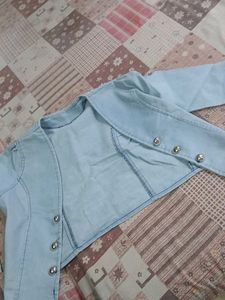 Light Blue Denim Bolero Jacket