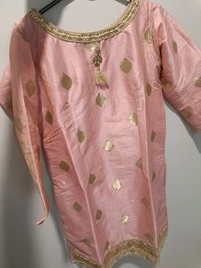 Party Wear Suit Baby Pink