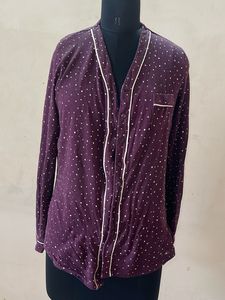 Cozy Polka Dot Pajama Top