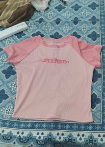SAVANA fitted pink top